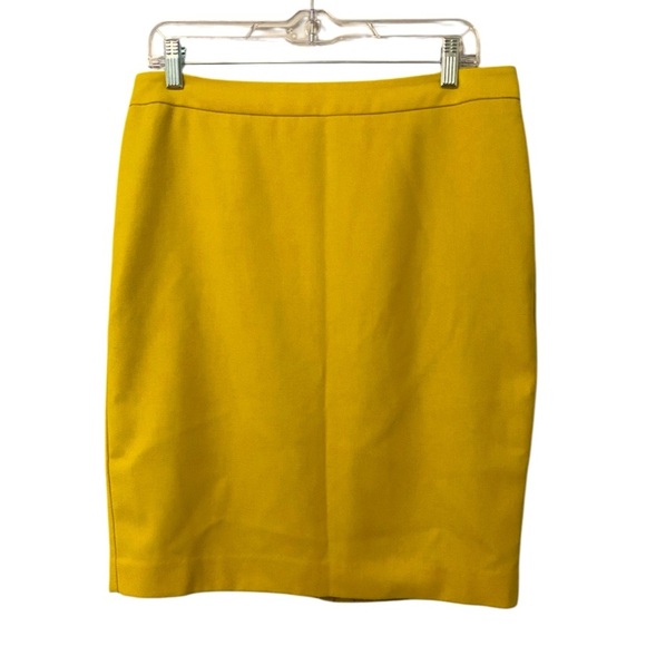 CAbi #992 Curry Pencil Yellow Knee Length Career Skirt - Picture 1 of 5